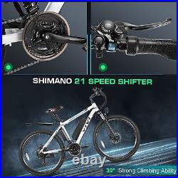 1000With500W Shimano 26IN Electric Bike Mountain-Bicycle EBike 12.5Ah Li-Battery