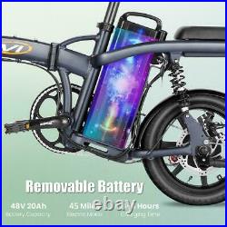 12/14/16/20in Folding Electric Bike Mountain Ebike City Bicycle Li-Battery