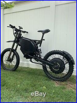 12000with72v Electric Bicycle Stealth bomber Ebike Mountain Bike Super Fast 70 mph