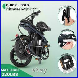 14/16/20'' Folding Electric Bike Ebike City Bicycle 20Mph with 10.4/20AH Battery