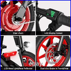14 350W Folding Electric Bike 36V 8AH Commuter E-Bicycle City EBike for Adults
