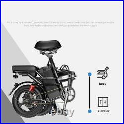 14 48V 12.5 AH 350W Folding Electric Fat Tire Bike Beach Bicycle City Ebike LCD
