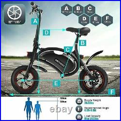 14'' Folding Electric Bicycle City bike Commuter eBike 500W Motor Black with APP/