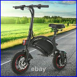 14'' Folding Electric Bicycle City bike Commuter eBike 500W Motor Black with APP A