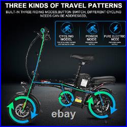 14 Folding Electric Bicycle Ebike 350W 15AH Commuter City E-Bike For Adults US