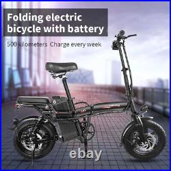 14 Folding Electric Bicycle Ebike 350W 15AH Commuter City E-Bike For Adults US