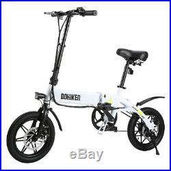 14 Folding Electric Bicycle Moped City Mountain E-Bike 250W 36V 7.5Ah Battery