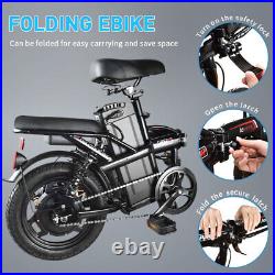 14 Folding Electric Bike 48V 15AH Commuter E-Bicycle 350W City EBike for Adults