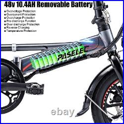 14inch Folding Electric Bike for Adults Peak 500w Motor Ebike Commuter Bike Gray