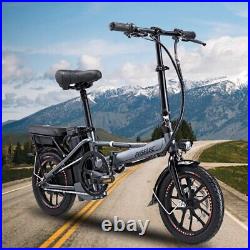 14inch Folding Electric Bike for Adults Peak 500w Motor Ebike Commuter Bike Gray