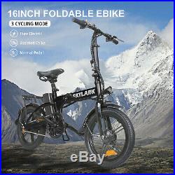 16 Folding Electric Bike for Adults 250W Ebike with 36V10AH Lithium Battery