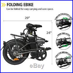 16 Folding Electric Bike for Adults 250W Ebike with 36V10AH Lithium Battery