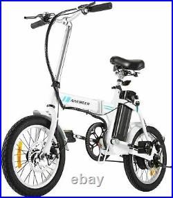 16INCH Folding Electric Bike Commuter Bicycle City Ebike with Removable BatteryUS