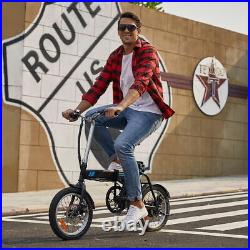 16INCH Folding Electric Commuter Bike, City Ebike 8Ah Removable Li-Battey 250W-US