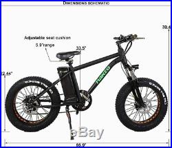 20 300W36V Fat Tire Electric Bicycles Snow Beach Bike Shimano 6 Speed E-Bike