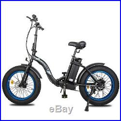 20 36V 500W Electric Fat Tire Bike Beach Bicycle City Ebike Folding 7 Speed