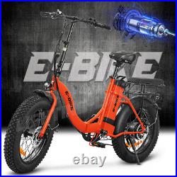 20 500W Powerful Folding Electric Bicycle e-Bike Fat Tire City EBike 7Speed US