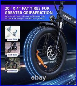 20 Ebike 750W Electric Bike Bicycle Mountain 48V/12.8Ah Snow Fat Tire E-bike