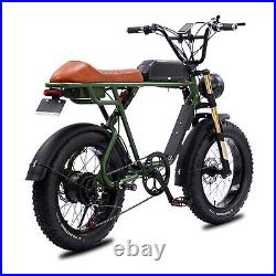 20 Ebike 750W Electric Bike Mountain Bicycle Long Range Battery Fat Tire E-bike