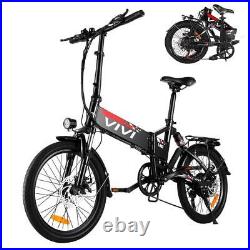 20 Electric Bicycle 500W Folding Ebike, Foldable Electric City Bike 48V 7 Speed