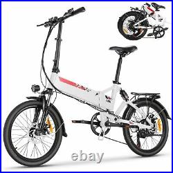20 Electric Bike, 500W 48V Mountain Bicycle 7 Speeds Folding EBike for Adults-