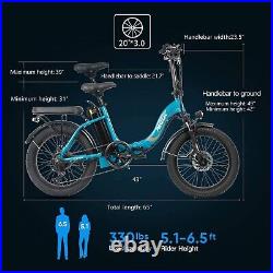 20'' Folding Electric Bicycle Ebike E-MTB with 750W Peak Motor SHIMANO 7 Speed
