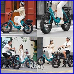 2024 Ebike 20'' 750W Electric Folding Bike Bicycle Fat Tire City Mountain E-bike