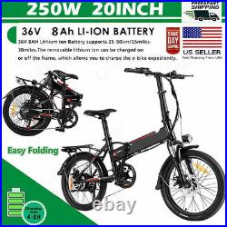 20inch Folding Electric Bike City Bicycle Ebike with Shimano 7 Speed Li-Battery