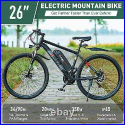 21 Speed Mountain eBike Electric Bicycle 350W Motor 48V Battery Adults Shimano