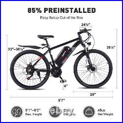 21 Speed Mountain eBike Electric Bicycle 350W Motor 48V Battery Adults Shimano