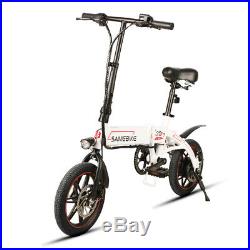 250W 36V Folding Electric Bicycle Mountain Bike E Bike Moped Headlight 14 inch