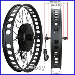 26 1000W 48V Electric Bicycle Ebike Fat Tire Motor Conversion Kit Front Wheel