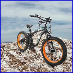 26 1000W 48V Fat Tire Mountain Beach Electric Bike Bicycle EBike E-Bike LCD