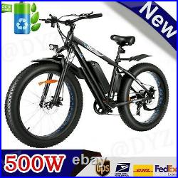 26'' 1000W / 500W Electric Bike Fat Tire Snow Beach Mountain Bicycle 48V E-Bike