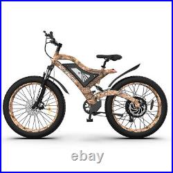26 1500W Electric Bike Mountain Bicycle 48V/15Ah Battery Fat Tire Snow E-bike