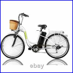 26 350W Cargo Electric Bicycle Shimano 6 Speed EBike 26V10AH Lithium Battery