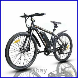 26 36V 350W Black Electric City Bicycle e-Bike Shimano 7 speed Pedal Assist