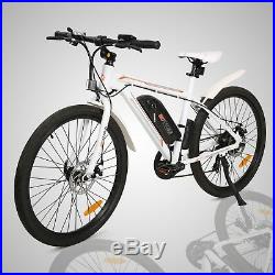 26 36V 350W Electric City Bicycle e-Bike Removable Battery 7 Speed Pedal Assist