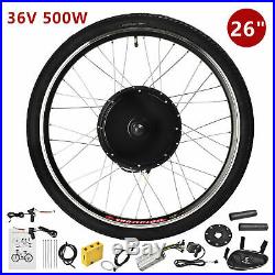 26 36V 500W Rear Wheel Electric Bicycle E-bike Kit Conversion Cycling Motor