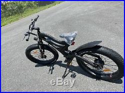 26.4 Tires 750w 48v14ah Black Electric Fat Tire Mountain Snow Bike Beach E Bike