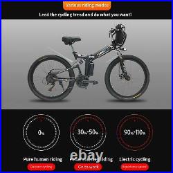 26 48V 1000W Electric Folding Bike Mountain Bicycle 21-Speed Cycling EBike