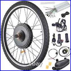 26 48V 1000With1500W Electric Bicycle Front/Rear Wheel Ebike Motor Conversion Kit