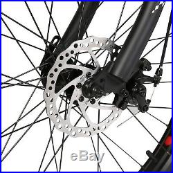 26 500W 36V Black Electric Fat Tire Mountain Snow Bicycle Beach E Bike Moped
