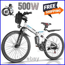 26'' 500W Ebike for Adults, Electric Bike for Sale Mountain Commuting Bicycle#