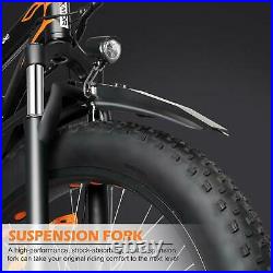 26 500W Electric Bike Fat Tire Mountain Bicycle 48V 10A Li-Battery E-bike