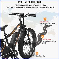 26 750w Electric Bike Bicycle Mountain Beach City 48V13AH Battery FatTire Ebike