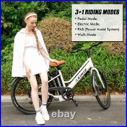 26'' E-Bike Electric Bike 500W City Bicycle for Adults Commuter Ebike WithLock Set