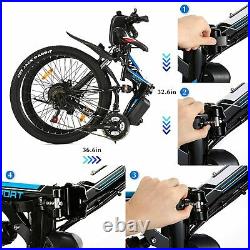 26'' Electric Bicycle Folding Ebike 350W Battery 21Speed Mountain/City Bike VIVI