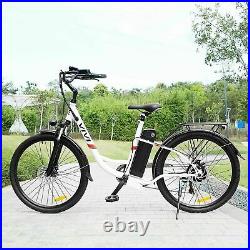 26 Electric Bike 350W Commuter Bicycle WithRemoveable LI-Battery City Ebike New