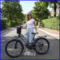 26'' Electric Bike, 350W Electric Mountain Bicycle Adults Ebike Commuter Black